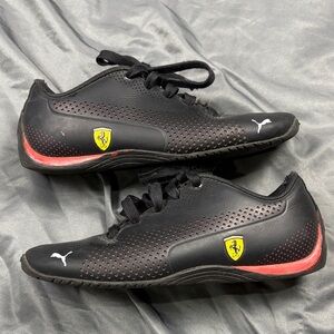 Puma Black and Red Ferrari Shoes Size 4